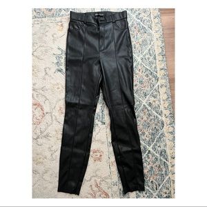 ZARA black leather pants